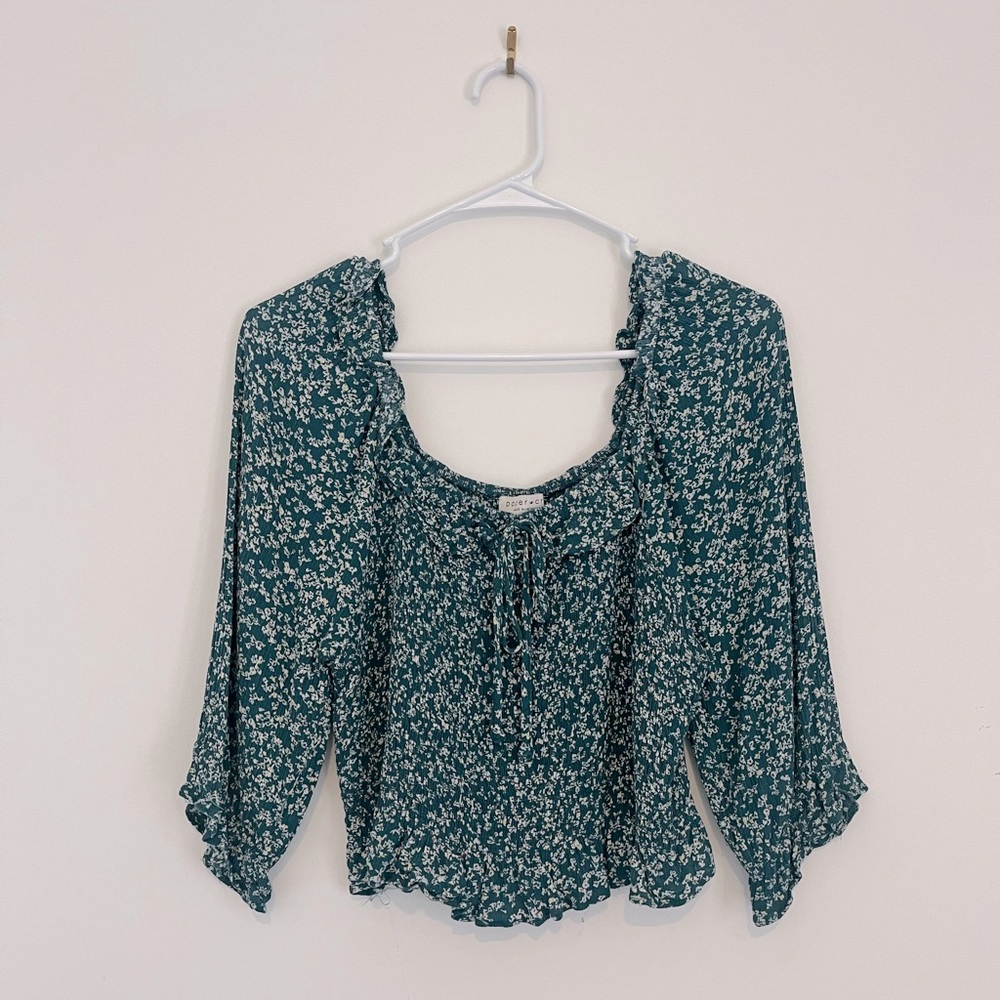 Paper Crane Smocked Blouse